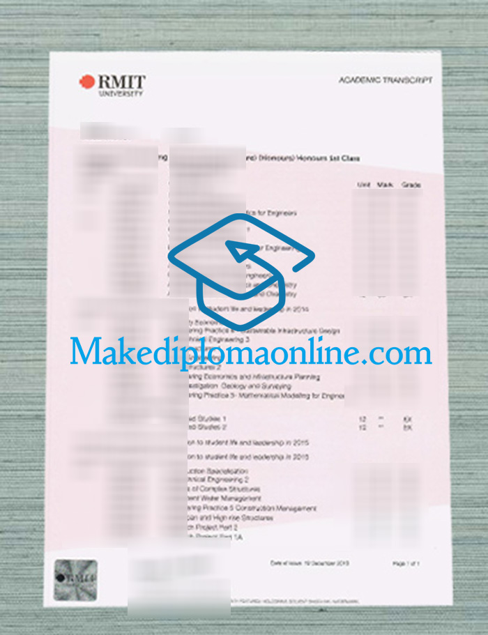 RMIT Transcript, Royal Melbourne Institute of Technology Transcript RMIT Transcript, Royal Melbourne Institute of Technology Transcript