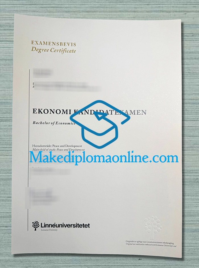 Linnaeus University Degree Certificate Linnaeus University Degree Certificate