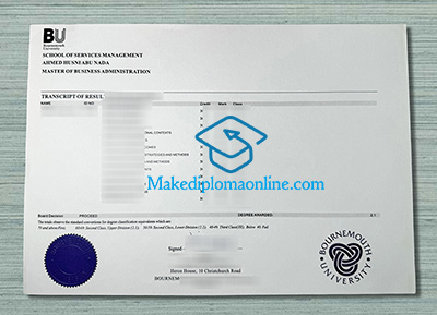 Bournemouth University Transcript