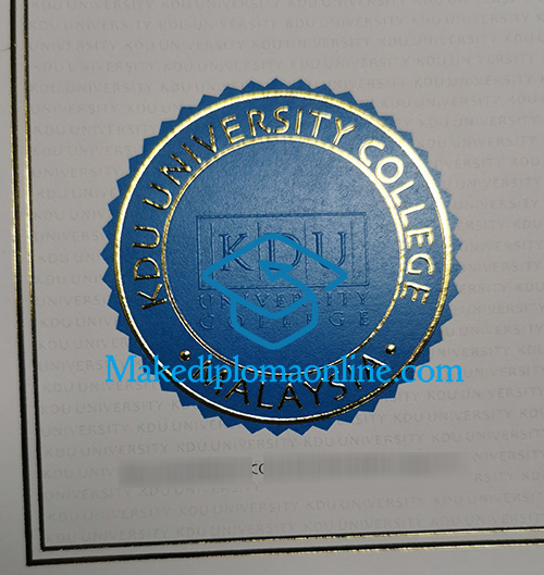 KDU University College Diploma seal KDU University College Diploma seal