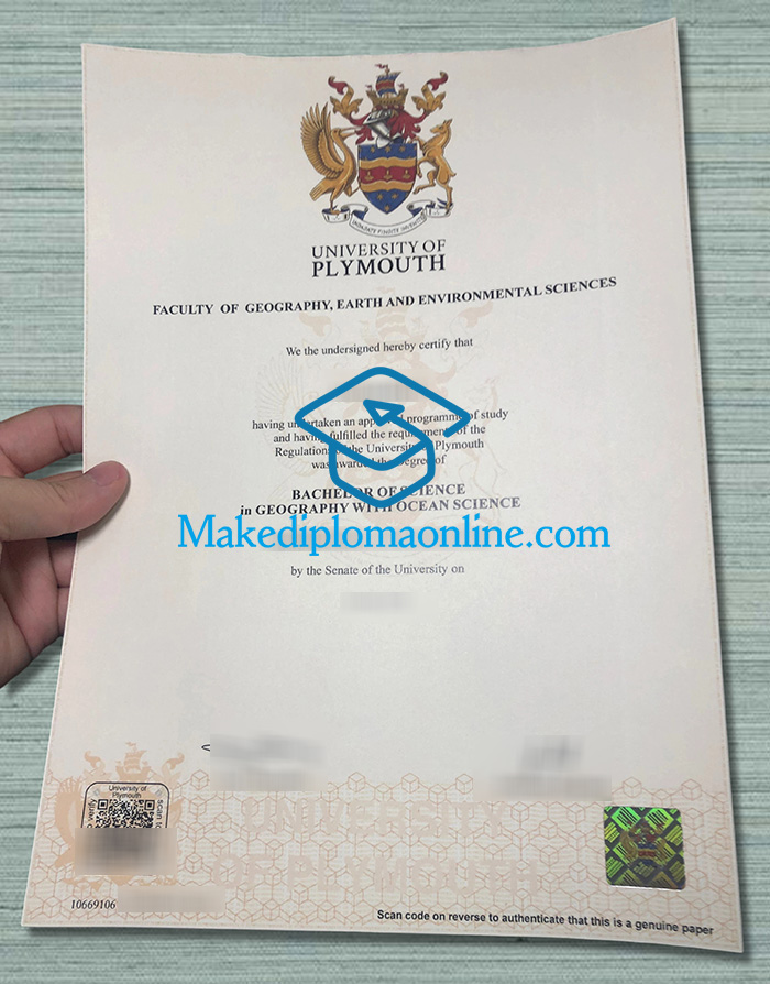 University of Plymouth Degree University of Plymouth Degree