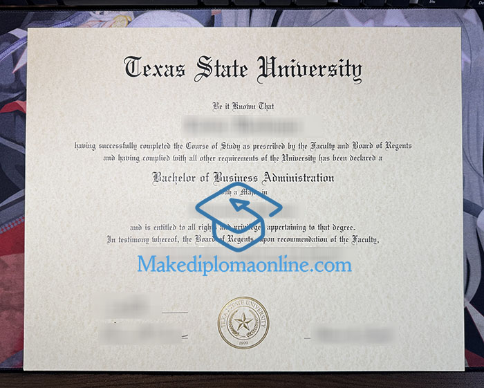 Texas State University Diploma Texas State University Diploma