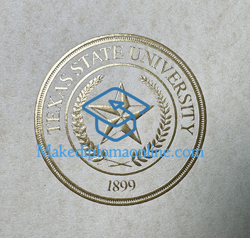 Texas State University Diploma seal Texas State University Diploma seal
